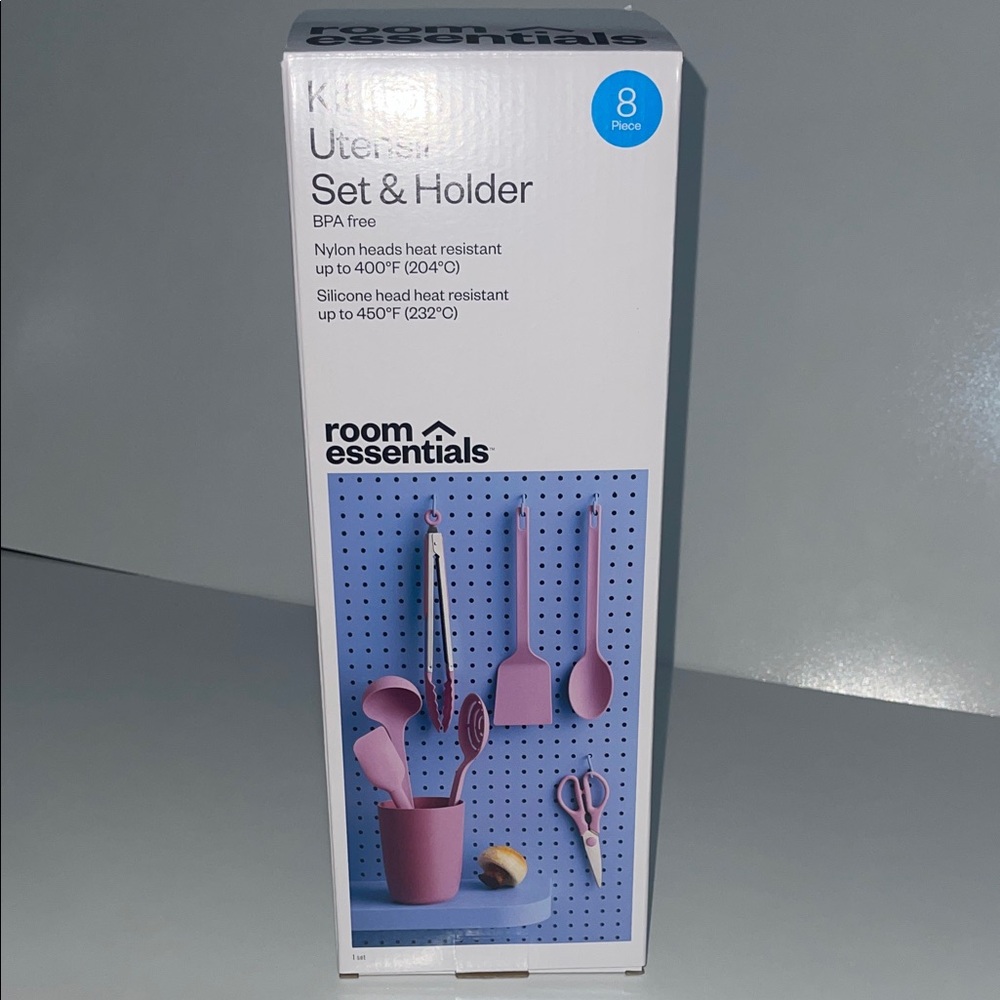 Room Essentials Pink Kitchen Utensil Collection nwt